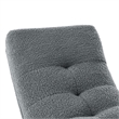 Posh Living Allana Upholstered Sherpa & Wood Rocking Chair in Gray
