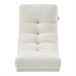 Posh Living Allana Upholstered Sherpa & Wood Rocking Chair in Ivory White