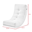 Posh Living Allana Upholstered Sherpa & Wood Rocking Chair in Ivory White