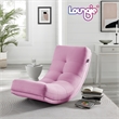 Posh Living Allana Upholstered Linen & Wood Rocking Chair in Pink