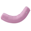 Posh Living Allana Upholstered Linen & Wood Rocking Chair in Pink