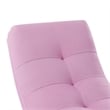 Posh Living Allana Upholstered Linen & Wood Rocking Chair in Pink