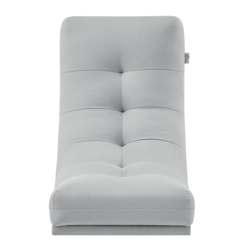 Posh Living Allana Upholstered Linen & Wood Rocking Chair in Gray