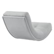 Posh Living Allana Upholstered Linen & Wood Rocking Chair in Gray