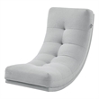 Posh Living Allana Upholstered Linen & Wood Rocking Chair in Gray