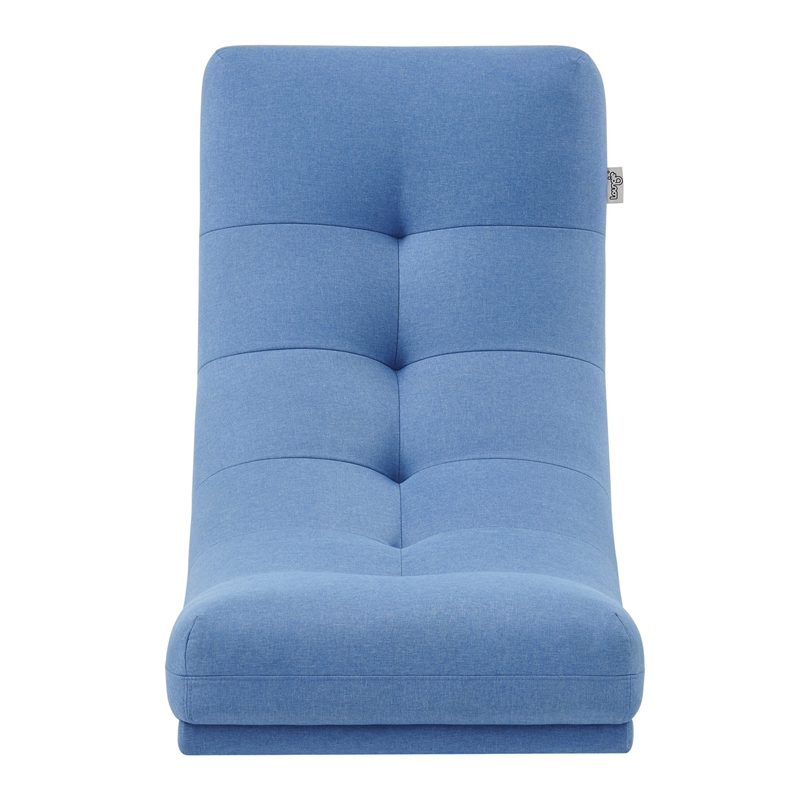 Posh Living Allana Upholstered Linen & Wood Rocking Chair in Blue