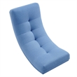 Posh Living Allana Upholstered Linen & Wood Rocking Chair in Blue