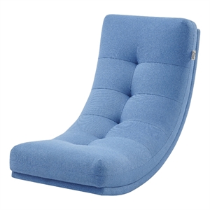 Posh Living Allana Upholstered Linen & Wood Rocking Chair in Blue