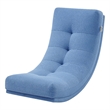 Posh Living Allana Upholstered Linen & Wood Rocking Chair in Blue