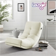 Posh Living Allana Upholstered Linen & Wood Rocking Chair in Beige