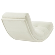 Posh Living Allana Upholstered Linen & Wood Rocking Chair in Beige