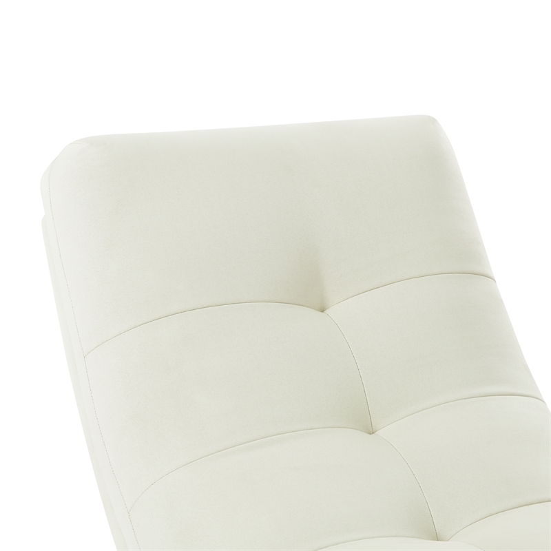 Posh Living Allana Upholstered Linen & Wood Rocking Chair in Beige