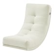 Posh Living Allana Upholstered Linen & Wood Rocking Chair in Beige
