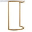 Posh Living Zaylie Modern Wood & Steel Dressing Vanity Table in White/Gold