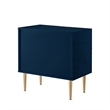 Posh Living Vail Wood Side Table Nightstand in Navy/Gold