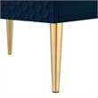 Posh Living Vail Wood Side Table Nightstand in Navy/Gold