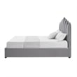 Posh Living Delani Velvet Queen Platform Bed Grey