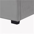 Posh Living Delani Velvet Queen Platform Bed Grey