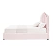 Posh Living Delani Velvet Full Platform Bed Blush