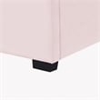 Posh Living Delani Velvet Twin XL Platform Bed Blush