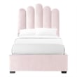 Posh Living Delani Velvet Twin XL Platform Bed Blush