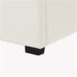 Posh Living Delani Velvet Queen Platform Bed Ivory