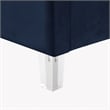 Posh Living Evette Velvet King Platform Bed Navy