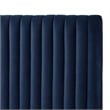 Posh Living Evette Velvet King Platform Bed Navy