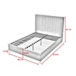 Posh Living Evette Velvet King Platform Bed Navy