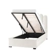 Posh Living Delani Velvet Twin XL Platform Bed Ivory