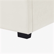 Posh Living Delani Velvet Twin XL Platform Bed Ivory