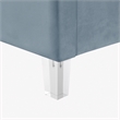 Posh Living Evette Velvet King Platform Bed Slate Blue