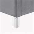 Posh Living Evette Velvet Twin XL Platform Bed Grey