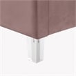 Posh Living Evette Velvet King Platform Bed Pink