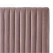 Posh Living Evette Velvet King Platform Bed Pink