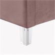 Posh Living Evette Velvet Queen Platform Bed Pink