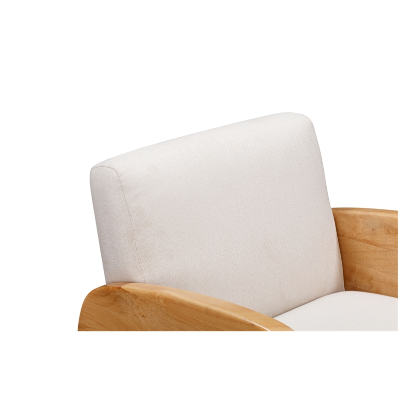 Posh Living Jolynn Wood Arm Chair Natural