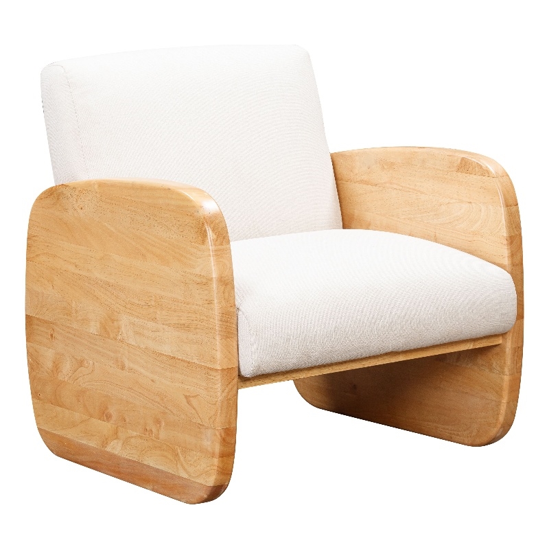 Posh Living Jolynn Wood Arm Chair Natural