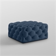 Posh Living Ramon Linen Cocktail Ottoman Navy