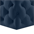 Posh Living Ramon Linen Cocktail Ottoman Navy