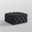 Posh Living Ramon Linen Cocktail Ottoman Black