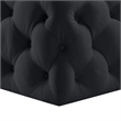 Posh Living Ramon Linen Cocktail Ottoman Black