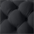 Posh Living Ramon Linen Cocktail Ottoman Black