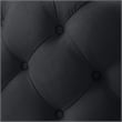 Posh Living Lilou Linen Cocktail Ottoman Black
