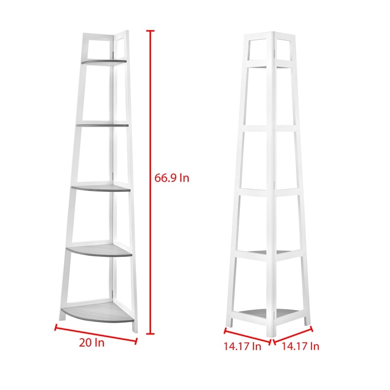 Posh Living Jabril Bookshelf White