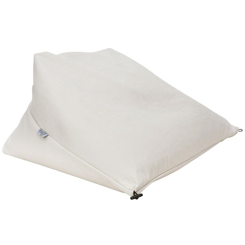 Magic Pouf Beige Beanbag Linen 3 in 1 Ottoman Chair Pillow