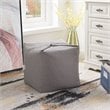 Magic Pouf Gray Beanbag Linen 3 in 1 Ottoman Chair Pillow