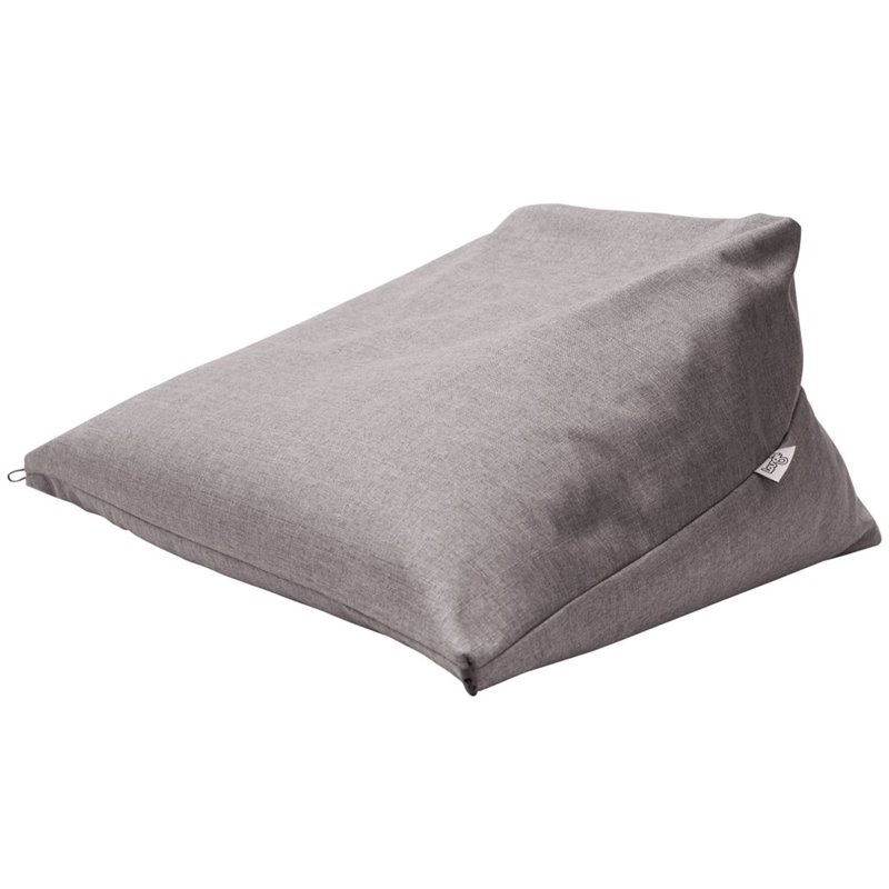 Magic Pouf Gray Beanbag Linen 3 in 1 Ottoman Chair Pillow