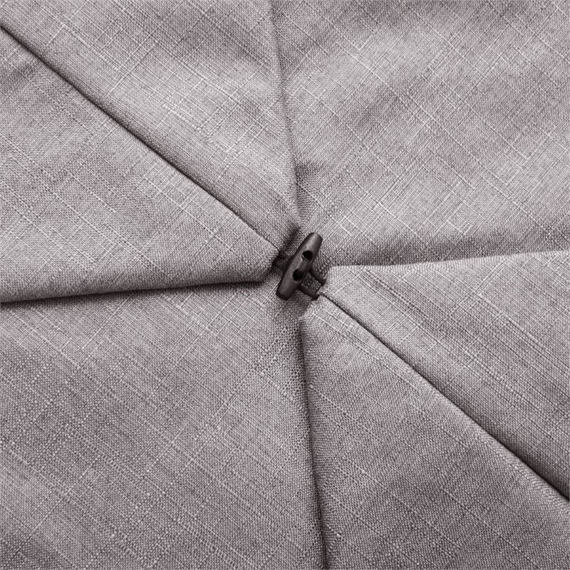 Magic Pouf Gray Beanbag Linen 3 in 1 Ottoman Chair Pillow