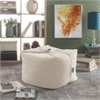 Magic Pouf Beige Beanbag Microplush 3 in 1 Ottoman Chair Pillow
